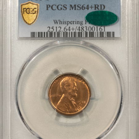CAC Approved Coins 1918-S LINCOLN CENT – PCGS MS-64+ RD, ORIGINAL GEM! RED BLAZER! CAC APPROVED!