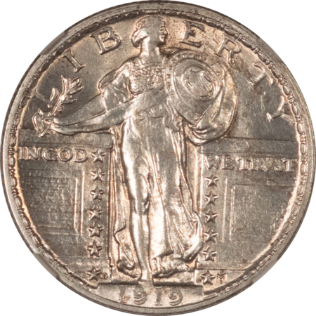 New Certified Coins 1919-D STANDING LIBERTY QUARTER – NGC MS-61, WHITE! LOOKS CHOICE! SO TOUGH!