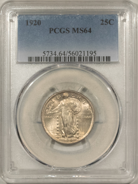New Certified Coins 1920 STANDING LIBERTY QUARTER – PCGS MS-64