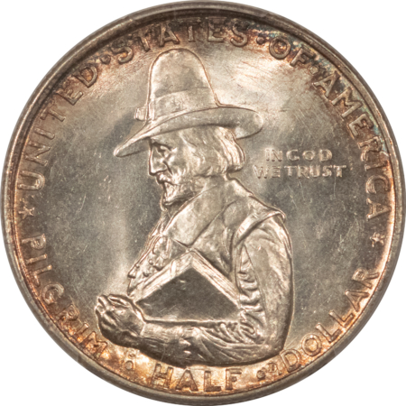 Early Commems 1920 PILGRIM COMMEMORATIVE HALF DOLLAR – PCGS MS-64, LUSTROUS & PREMIUM QUALITY!