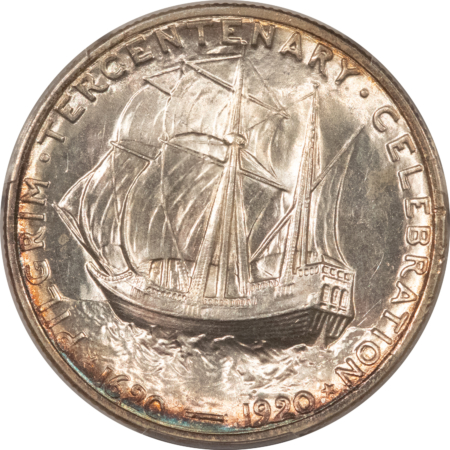 Early Commems 1920 PILGRIM COMMEMORATIVE HALF DOLLAR – PCGS MS-64, LUSTROUS & PREMIUM QUALITY!