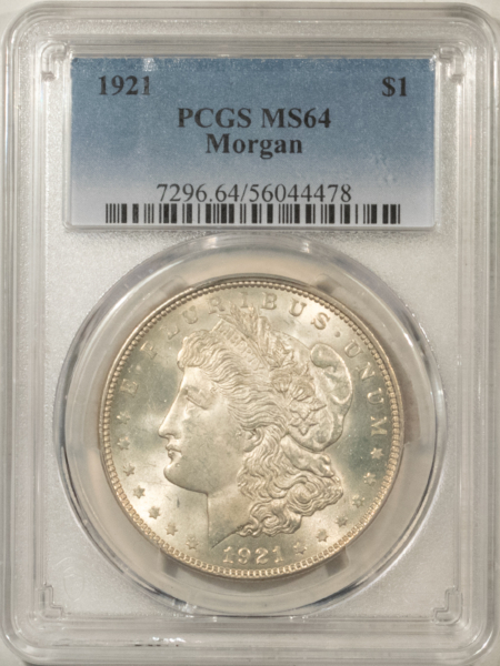 Dollars 1921 $1 MORGAN DOLLAR – PCGS MS-64