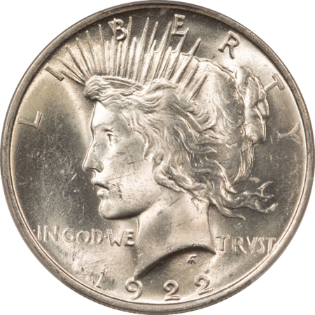 Dollars 1922 $1 PEACE DOLLAR – PCGS MS-63, WHITE