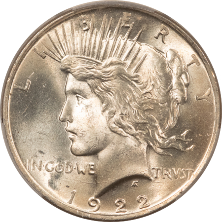 New Certified Coins 1922 $1 PEACE DOLLAR – PCGS MS-64, FRESH LUSTROUS!
