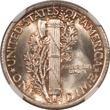 Mercury Dimes 1923 MERCURY DIME – NGC MS-64 FB, LUSTROUS & REALLY PRETTY!