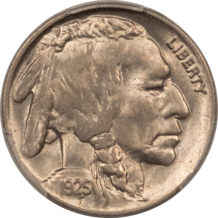 Buffalo Nickels 1925 BUFFALO NICKEL – PCGS MS-64, BLAZING LUSTER!