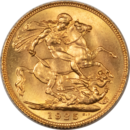 Bullion 1925 GREAT BRITAIN SOVEREIGN .2354 OZ AGW – CHOICE UNCIRCULATED!
