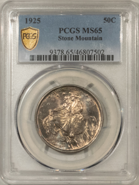 Early Commems 1925 STONE MOUNTAIN COMMEMORATIVE HALF DOLLAR PCGS MS-65, REALLY PRETTY, PQ GEM!
