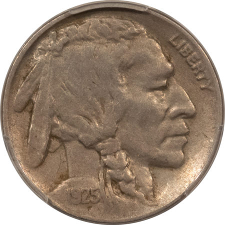 Buffalo Nickels 1925-D BUFFALO NICKEL – PCGS XF-45, WELL STRUCK, HIGH GRADE!