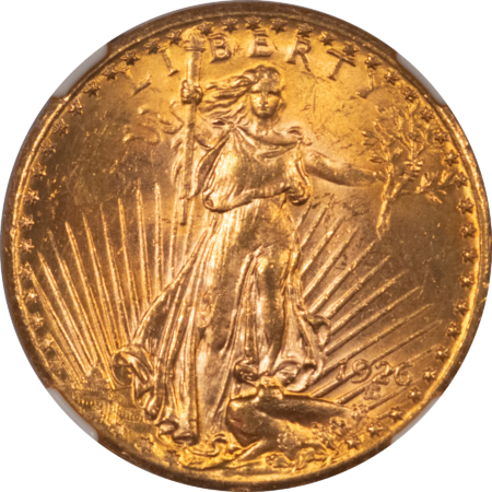$20 1926 $20 ST GAUDENS GOLD – NGC MS-64 CAC, PQ+ TRIPLE DIE OBVERSE (NOT ON HOLDER)