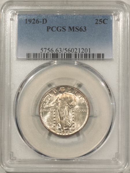 New Certified Coins 1926-D STANDING LIBERTY QUARTER – PCGS MS-63