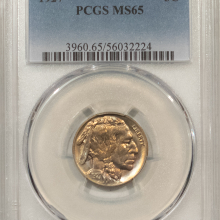 Buffalo Nickels 1927 BUFFALO NICKEL – PCGS MS-65, REALLY PRETTY GEM!