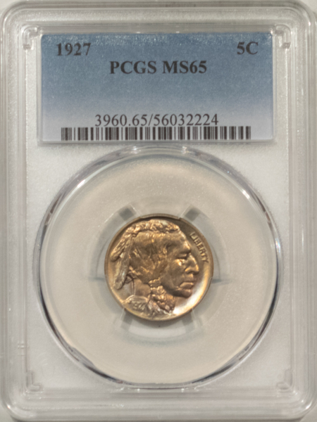 Buffalo Nickels 1927 BUFFALO NICKEL – PCGS MS-65, REALLY PRETTY GEM!