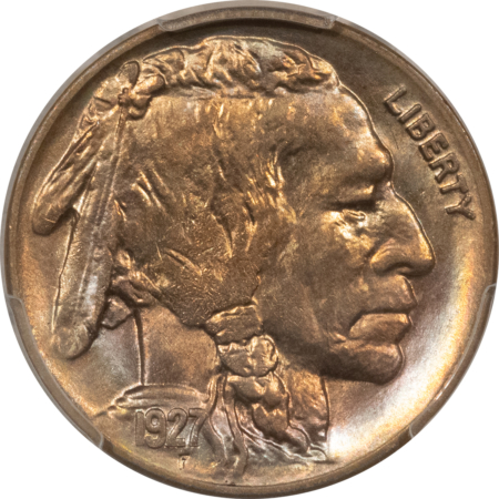 Buffalo Nickels 1927 BUFFALO NICKEL – PCGS MS-65, REALLY PRETTY GEM!