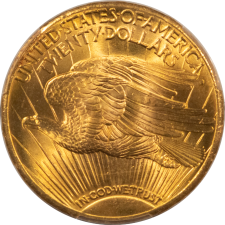 $20 1928 $20 ST GAUDENS GOLD DOUBLE EAGLE – PCGS MS-66 STUNNING, PQ, CAC APPROVED!