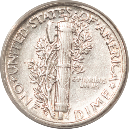 Mercury Dimes 1928-D MERCURY DIME – ANACS AU-50 DETAILS, CLEANED, BUT NICE WHITE!