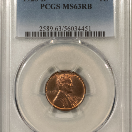 Lincoln Cents (Wheat) 1928-D LINCOLN CENT – PCGS MS-63 RB, CHOICE & PREMIUM QUALITY!