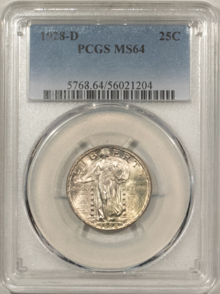 New Certified Coins 1928-D STANDING LIBERTY QUARTER – PCGS MS-64