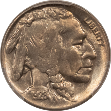 Buffalo Nickels 1928-D BUFFALO NICKEL – PCGS MS-63, LUSTROUS!