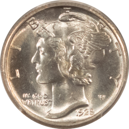 Mercury Dimes 1928-S MERCURY DIME – PCGS MS-64, BLAST WHITE & NICE!