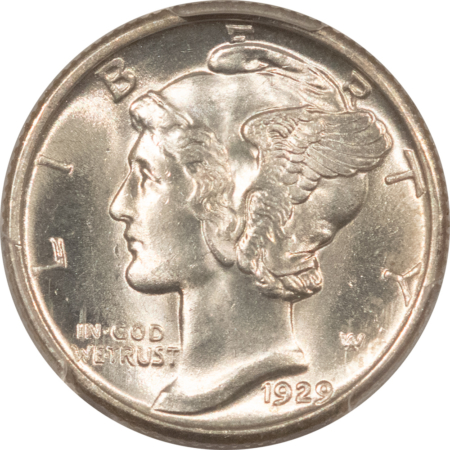 Mercury Dimes 1929 MERCURY DIME – PCGS MS-64 FB, A WHITE BLAZER!