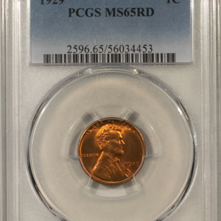 Lincoln Cents (Wheat) 1929 LINCOLN CENT – PCGS MS-65 RD, RED GEM!