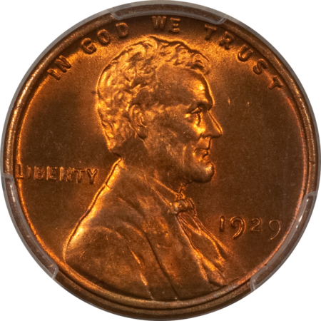Lincoln Cents (Wheat) 1929 LINCOLN CENT – PCGS MS-65 RD, RED GEM!