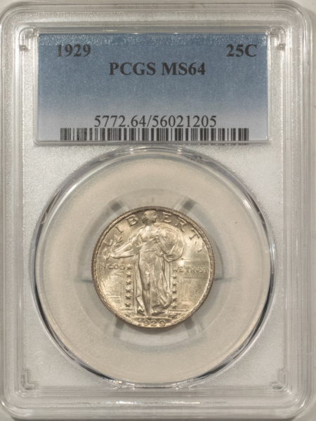 New Certified Coins 1929 STANDING LIBERTY QUARTER – PCGS MS-64