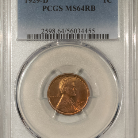 Lincoln Cents (Wheat) 1929-D LINCOLN CENT – PCGS MS-64 RB