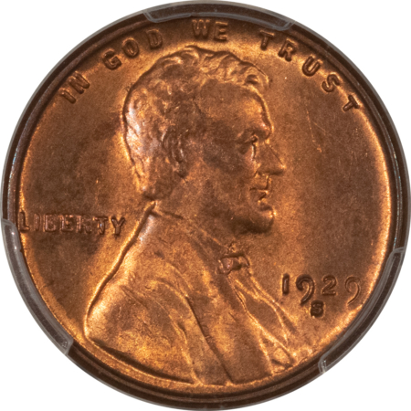 Lincoln Cents (Wheat) 1929-S LINCOLN CENT – PCGS MS-63 RB, LOOKS RED!