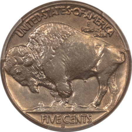 Buffalo Nickels 1929-S BUFFALO NICKEL – PCGS AU-58, PREMIUM QUALITY++ LOOKS CHOICE BU!