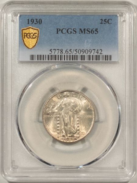 New Certified Coins 1930 STANDING LIBERTY QUARTER – PCGS MS-65, FRESH & LUSTROUS GEM!