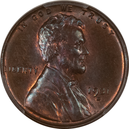 Lincoln Cents (Wheat) 1931-D LINCOLN CENT – PCGS MS-65 BN, PRETTY & PREMIUM QUALITY GEM!