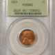 Lincoln Cents (Wheat) 1909-VDB LINCOLN CENT – PCGS MS-66 RD, OLD GREEN HOLDER & PREMIUM QUALITY!