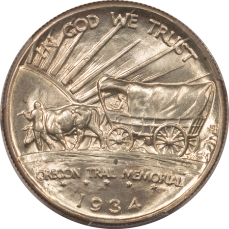 Early Commems 1934-D OREGON COMMEMORATIVE HALF DOLLAR – PCGS MS-66, ORIGNAL, LOW MINTAGE