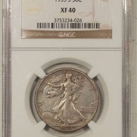 New Certified Coins 1935-S WALKING LIBERTY HALF DOLLAR – NGC XF-40, NICE AND ORIGINAL!