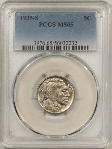 Buffalo Nickels 1935-S BUFFALO NICKEL – PCGS MS-65, BLAZING GEM!