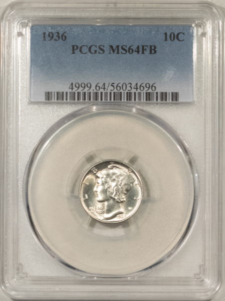 Mercury Dimes 1936 MERCURY DIME – PCGS MS-64 FB