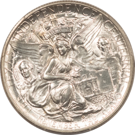 Early Commems 1936-D TEXAS COMMEMORATIVE HALF DOLLAR – PCGS MS-65, WHITE GEM!