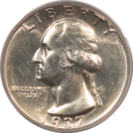 New Certified Coins 1937 PROOF WASHINGTON QUARTER – PCGS PR-62, WHITE!