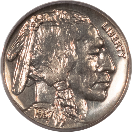 Buffalo Nickels 1937 PROOF BUFFALO NICKEL – PCGS PR-64, WHITE, LOOKS GEM! TOUGH EARLY PROOF!