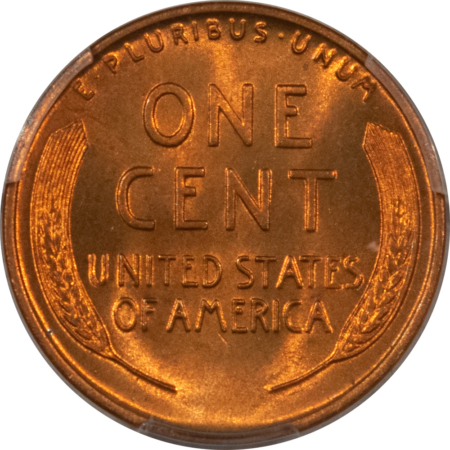 Lincoln Cents (Wheat) 1938-D LINCOLN CENT – PCGS MS-67 RD, BLAZING RED!