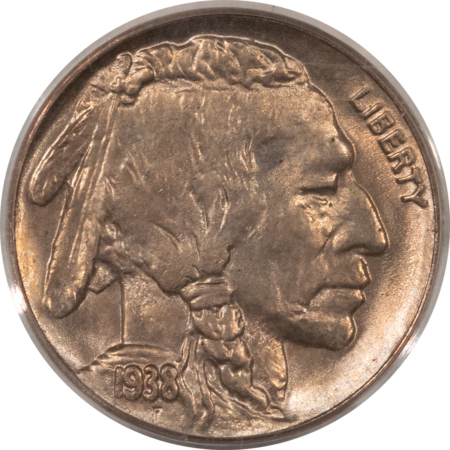 Buffalo Nickels 1938-D BUFFALO NICKEL – PCGS MS-65, OLD GREEN HOLDER & PREMIUM QUALITY++