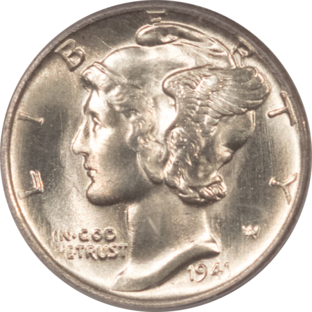 Mercury Dimes 1941 MERCURY DIME – PCGS MS-67, SUPERB GEM!