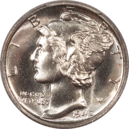 Mercury Dimes 1942 PROOF MERCURY DIME – PCGS PR-68, STONE FRESH WHITE & PERFECT!