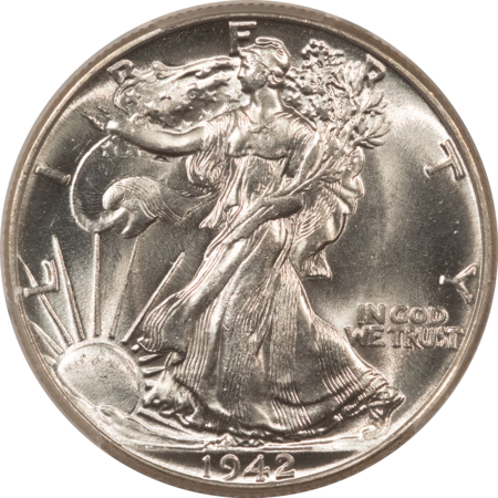 Half Dollars 1942 WALKING LIBERTY HALF DOLLAR – PCGS MS-64