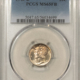 Mercury Dimes 1945-S MERCURY DIME, MICRO S – PCGS MS-65 FB, ORIGINAL WHITE BLAZER!
