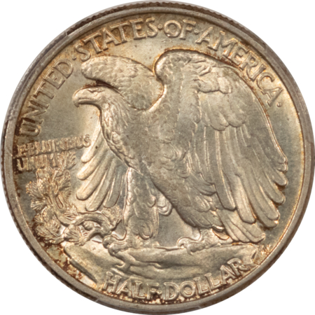 Half Dollars 1944 WALKING LIBERTY HALF DOLLAR – PCGS MS-64, ORIGINAL PATINA!