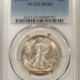 Half Dollars 1944 WALKING LIBERTY HALF DOLLAR – PCGS MS-64, ORIGINAL PATINA!