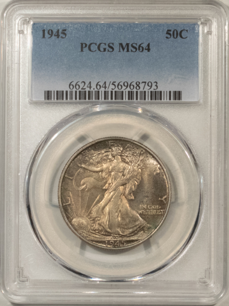 Half Dollars 1945 WALKING LIBERTY HALF DOLLAR – PCGS MS-64